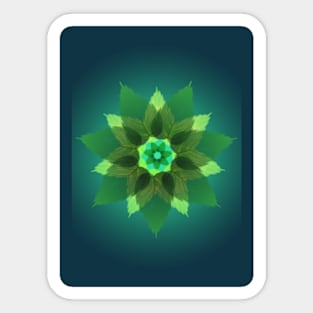 Green Flower Sticker